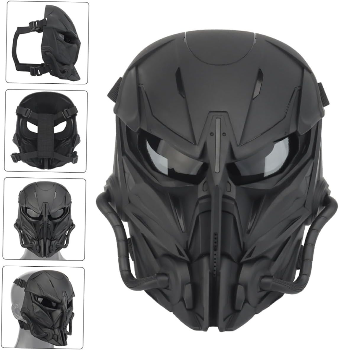 GALPADA Science Fiction Full Face Mask for Cosplay and Outdoor Activities Decorative Costume Mask Elastic Band Lightweight and Ventilated Design for Parties and Halloween