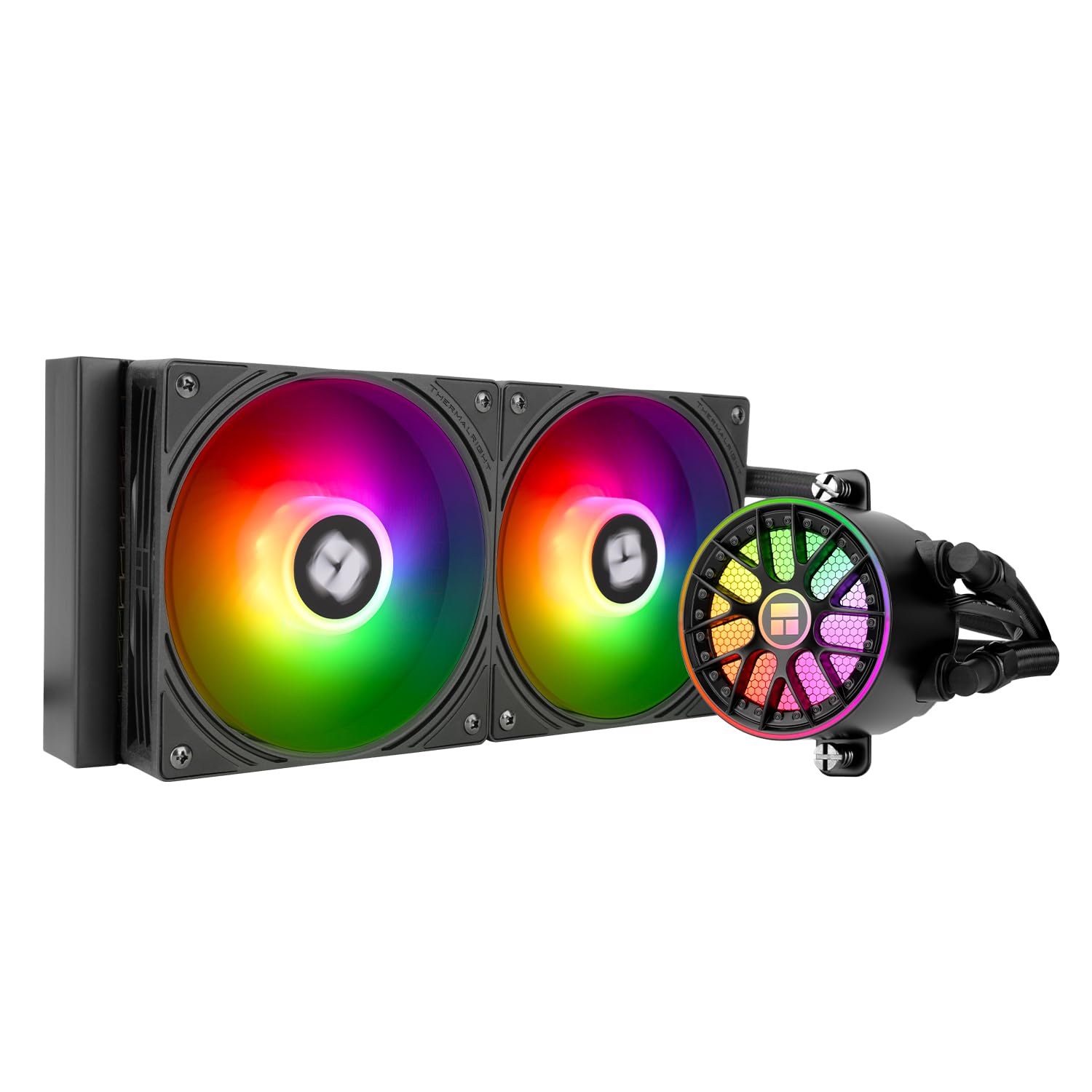 Thermalright AQUA ELITE 360 V6 ARGB Black CPU vloeistofkoeler, 360 koelrijengrootte, 3 x 120 mm waterradiator, AM4/AM5, Intel LGA115X/1200/2011/1700/1851, AIO CPU-koeler