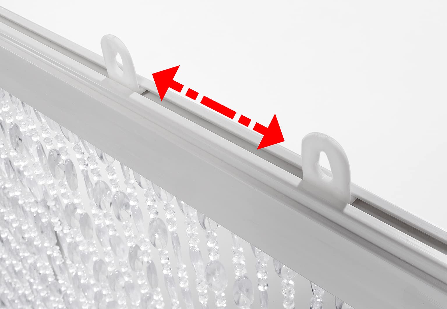 Kobolo Türvorhang Perlenvorhang Diamonds 90x200 cm - Sichtschutz für Ihre Balkon/Terrassen