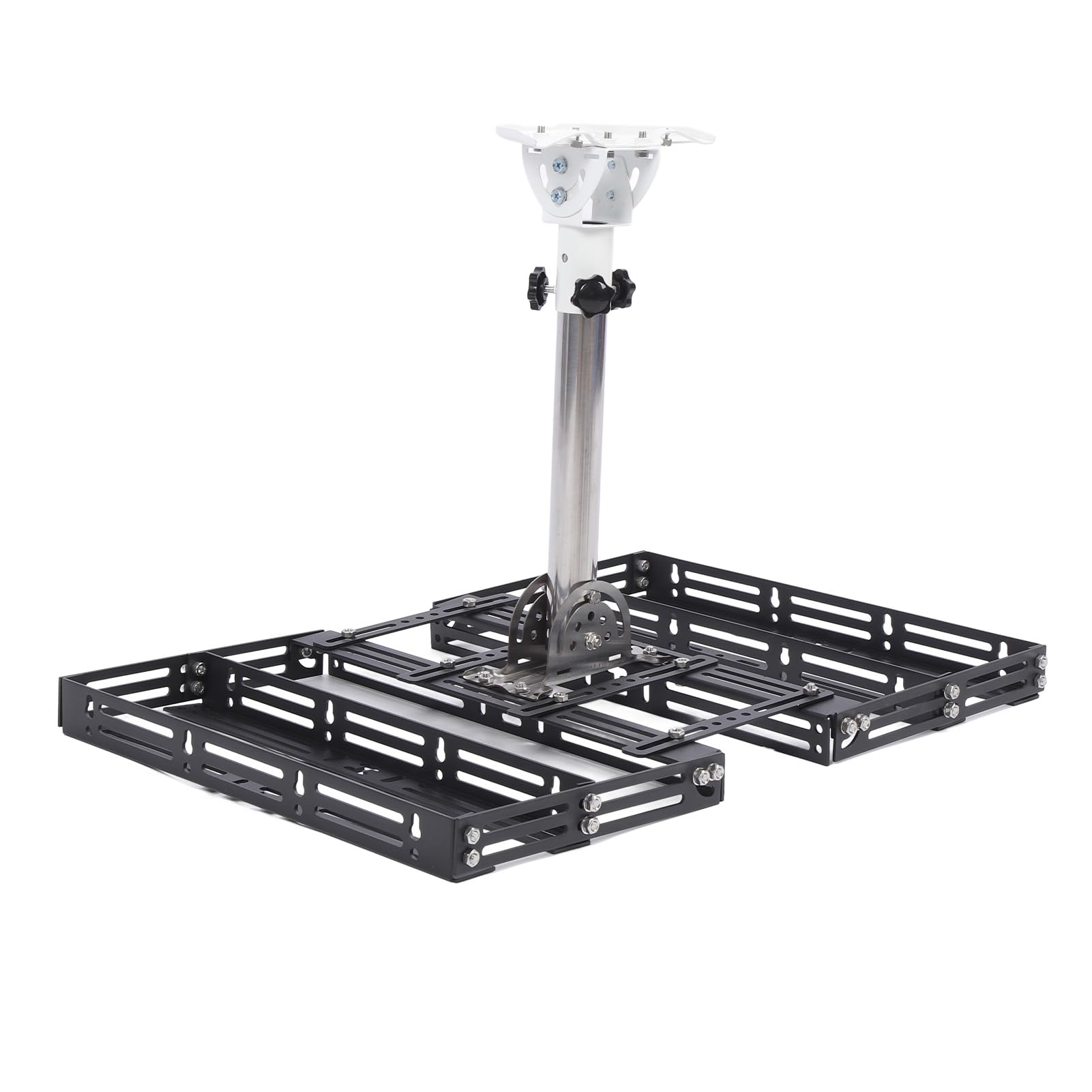Topiky Soporte de Techo Rectangular para Mini Antena, Giratorio de 360 ​​Grados, Inclinación de 160 Grados, Kit de Montaje Ajustable No Penetrante, Soporte de Antena Satelital Ajustable con Acero