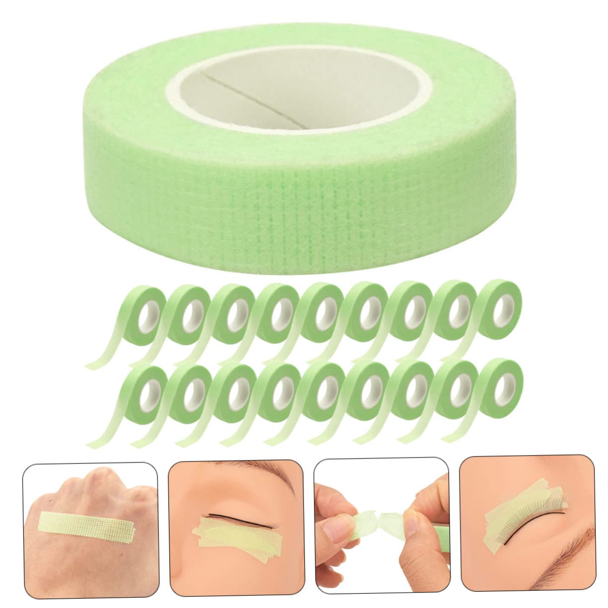20rolls Self-adhesive Lash Extension Tape Wide Non-woven Fabric Tape for Lash Extensions for Makeup