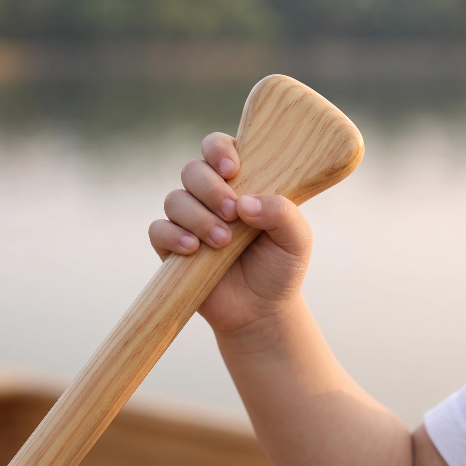 Qianly Pagaia in Legno Robusta in Legno Leggera Attrezzatura Sportiva per Bambini, 91.4cm
