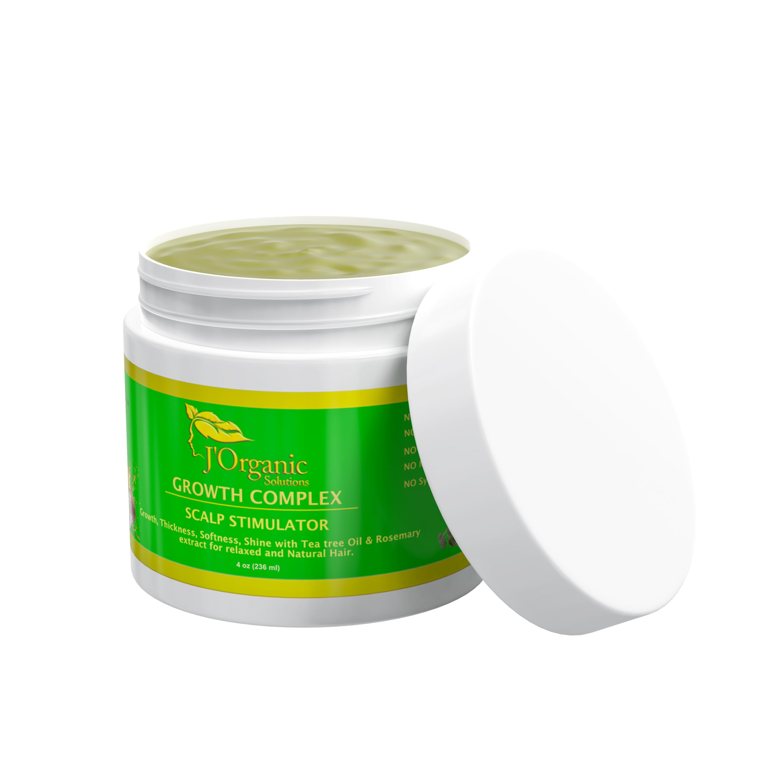 J'Organic Solutions Scalp Stimulator with Sweet Almond, Castor, Olive, and Argan Oils (Hair Grease)