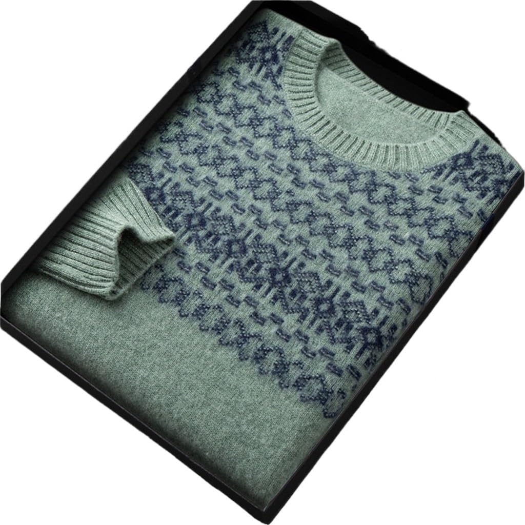 Pull en cachemire col rond style couleur bloquant et tricot ample d'hiver