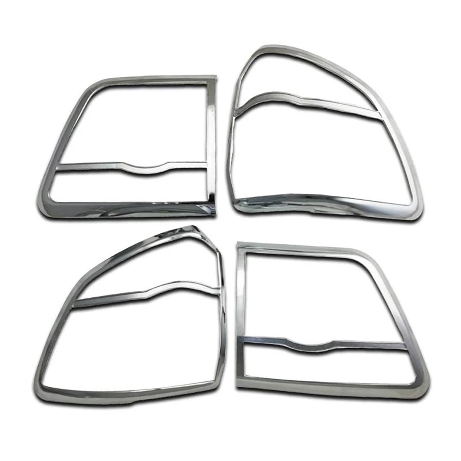 Luz Accesorio Cubierta De Luz Trasera Coche Plateada Abs Embellecedora Para Toyota Para Fortuner 2012-2015 Decoración Exterior Cubierta Protectora