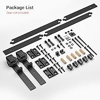 Vista 22 de CCJH 10.6FT/127’’ Sliding Track Bi-Folding Barn Door Hardware Kit Top Mount for 8 Doors,Max Door Width 15.6'', Heavy Duty (No Doors, Hardware Only)
