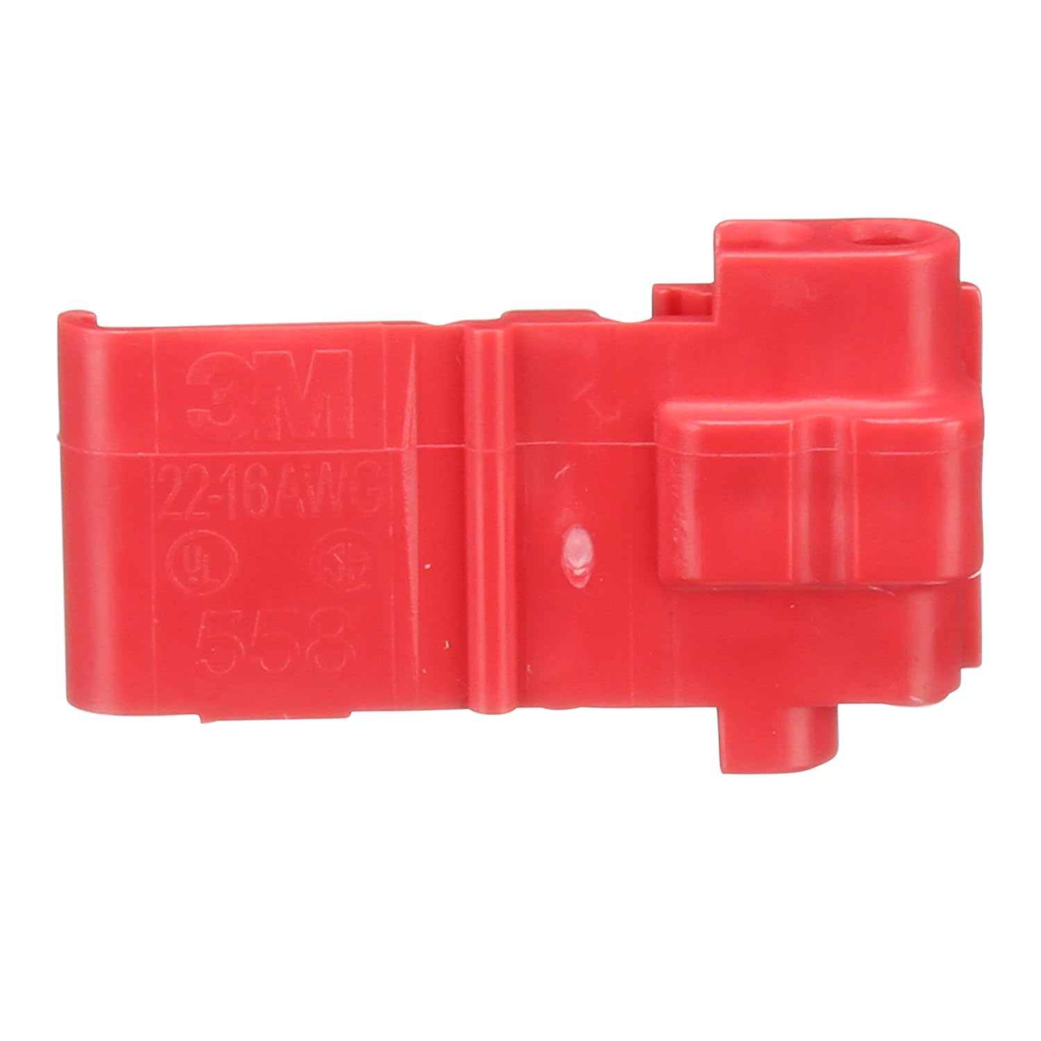 3M Scotchlok Self-Stripping Electrical IDC (Insulation Displacement Connector) 558-Pouch, Run and Tap, Flame Retardant, Red, 22-16 AWG, Pack of 100