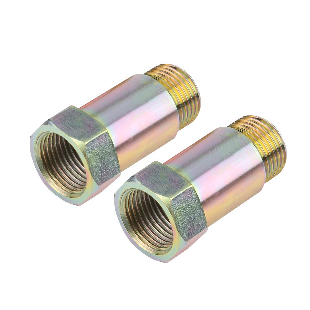 Qiilu Sensore di Ossigeno, 2 Pezzi, 45 mm, M18x1.5, Adattatore Distanziatore O2