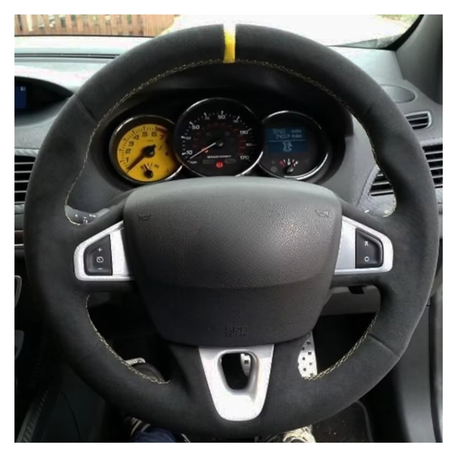 Fundas De Asientos De Coche (Cuero Ecológico↗Tela, Premium) 🚀 Para Renault Megane III 2009-2016 – Destaca Tu Coche