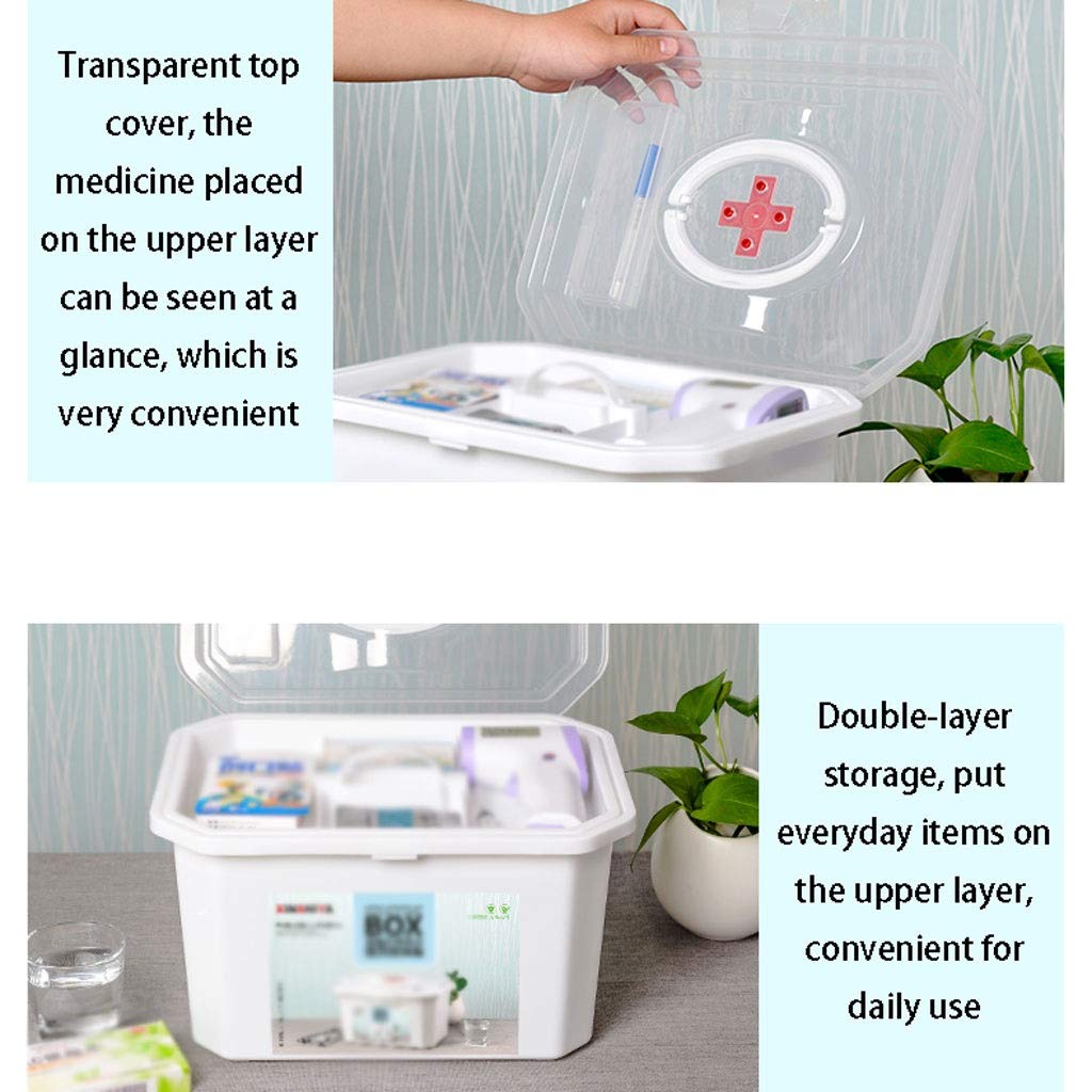 Apteczka pierwszej pomocy, Apteczka domowa Wielowarstwowa plastikowa mała apteczka o dużej