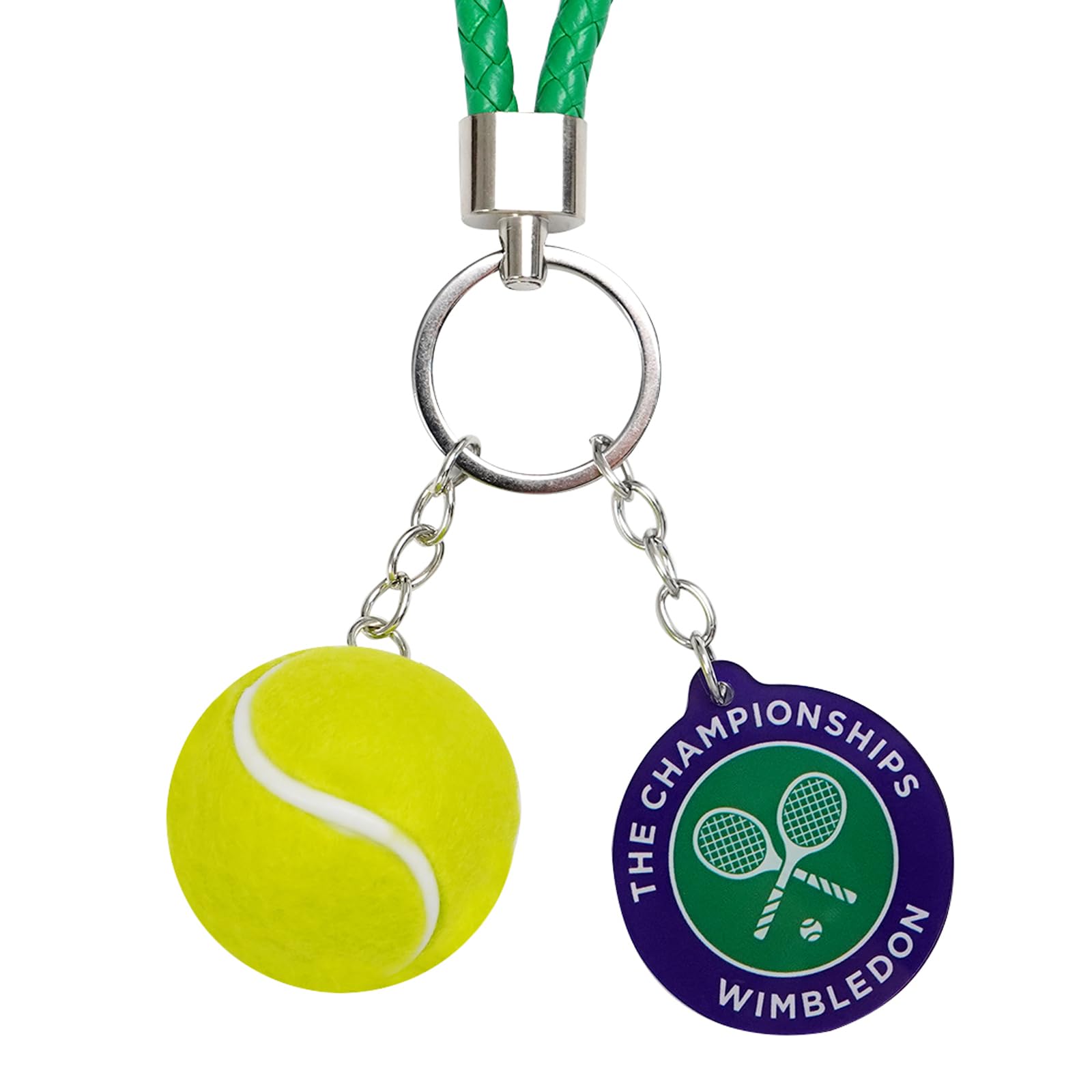WILMIN Mini Tennis ball Keychain, Grand Slam Style, Green, Mini
