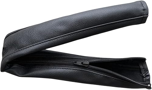 Miniatura 6 de Funda de piel sintética con cremallera extraíble para manillar, compatible con asientos de automóvil y cochecitos Doona (negro)