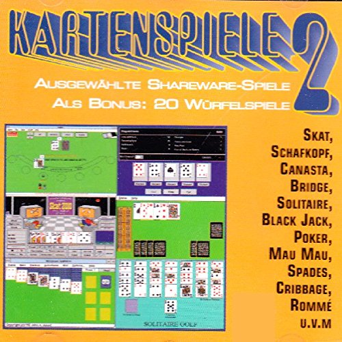Preisvergleich Produktbild CD-Rom "Kartenspiele2" - ausgewählte Shareware-Spiele + 20 Würfelspiele