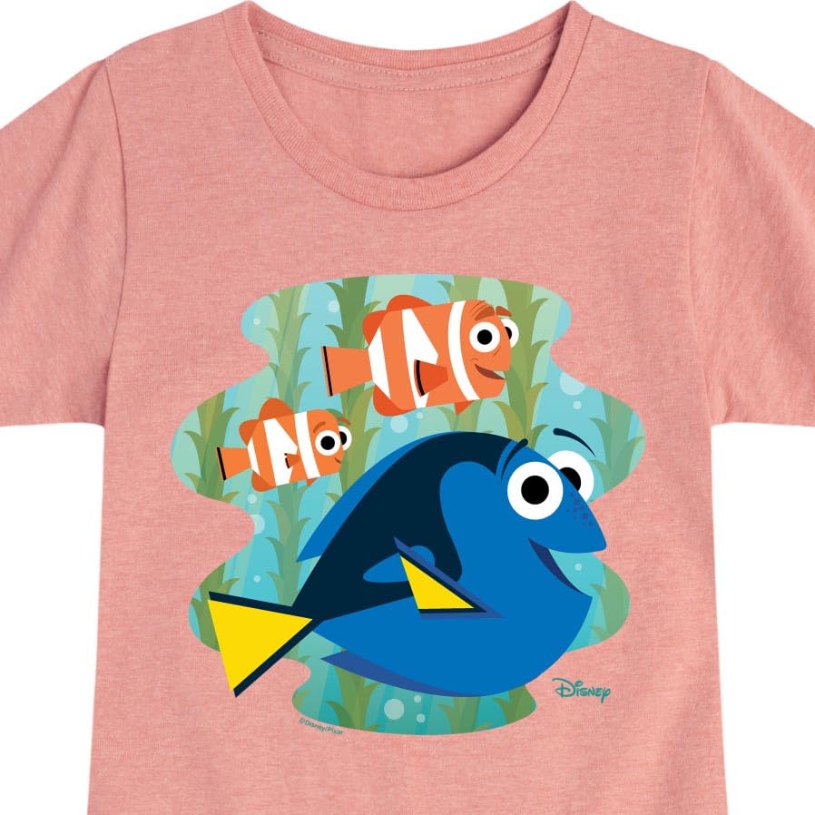 Disney Finding Dory - Dory, Nemo, & Marlin - Toddler & Youth Girls Short Sleeve Graphic T-Shirt3