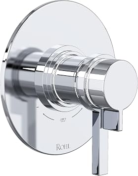 Rohl TLB44W1LM لومبارديا اثنين من وظيفة صمام ترموستاتي تريم فقط مع مقبض رافعة واحدة، محول متكامل، والتحكم في مستوى الصوت - أقل خشونة في - الكروم المصقول