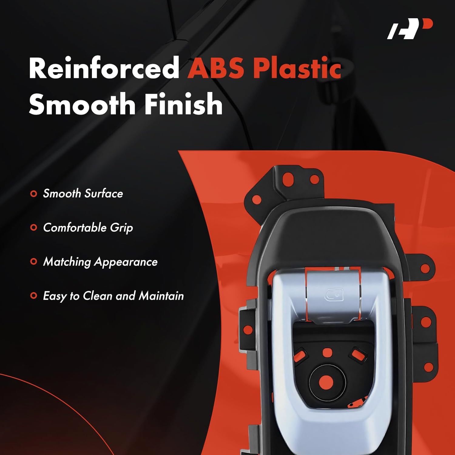 A-Premium Front Right Passenger Side Interior Door Handle Compatible with Jeep JL Series Wrangler 2018-2025, JT Series Gladiator 2020-2025, Silver