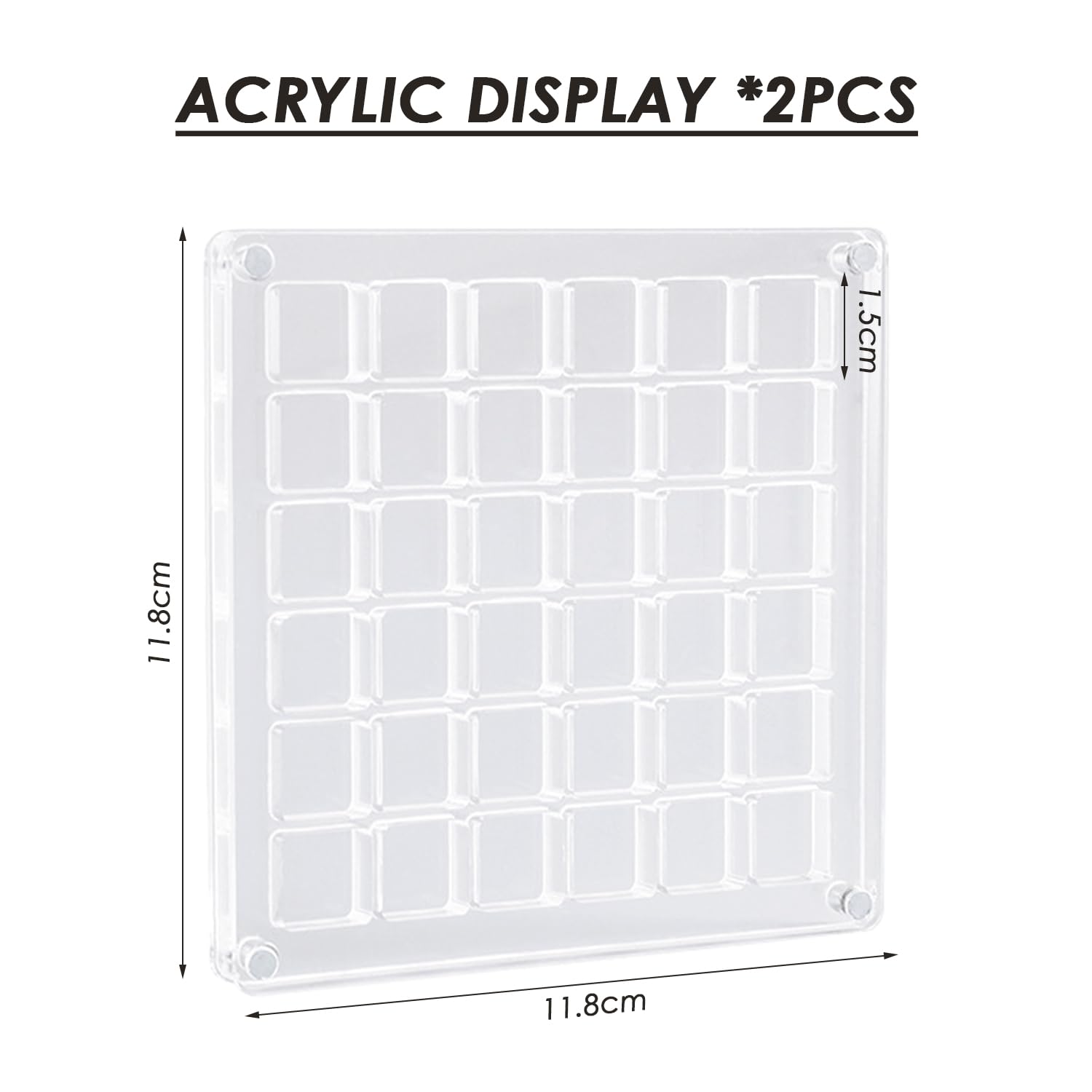 2 Acryl-Bohrkästen, Acryl-Magnetschalen-Displaybox, Acryl-Display-Ständer, Acryl-Magnetschale