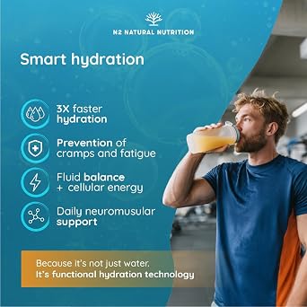 Electrolytes sugar free, 45 days of hydration. Powder drink with chloride, potassium, sodium, calcium and magnesium. Restoration and energy. N2 Natural Nutrition