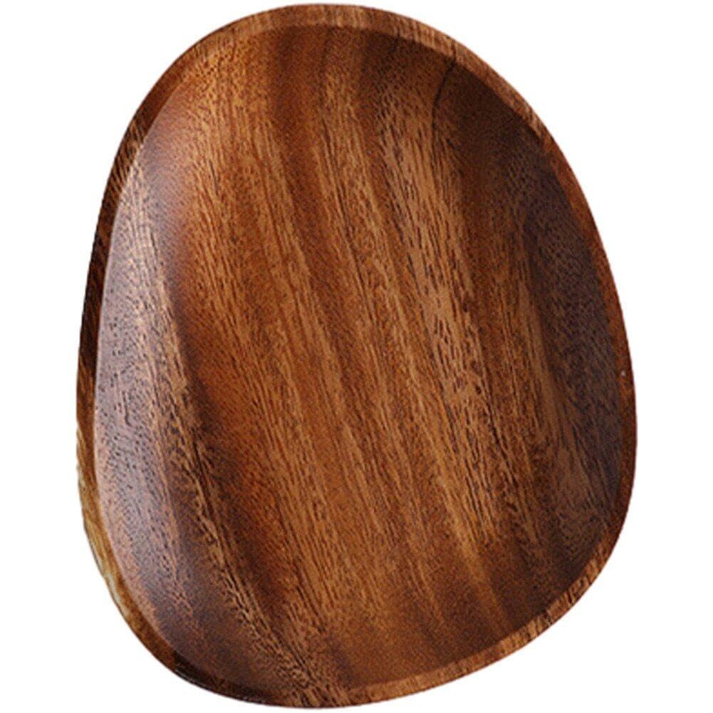 Assiette ovale en bois authentique pour partager le bonheur