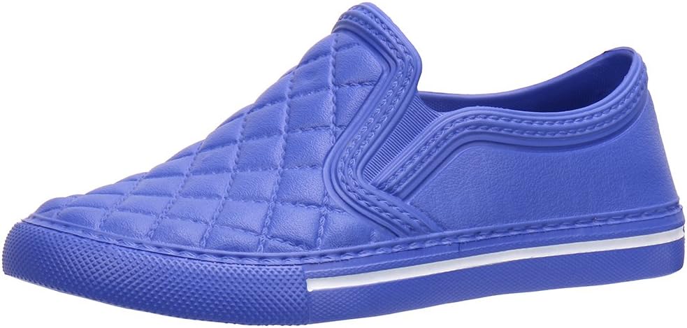Ultralight Waterproof Women's Flat Slip-On Comfy Walking Garden Shoe Blue 8.5 B(M)