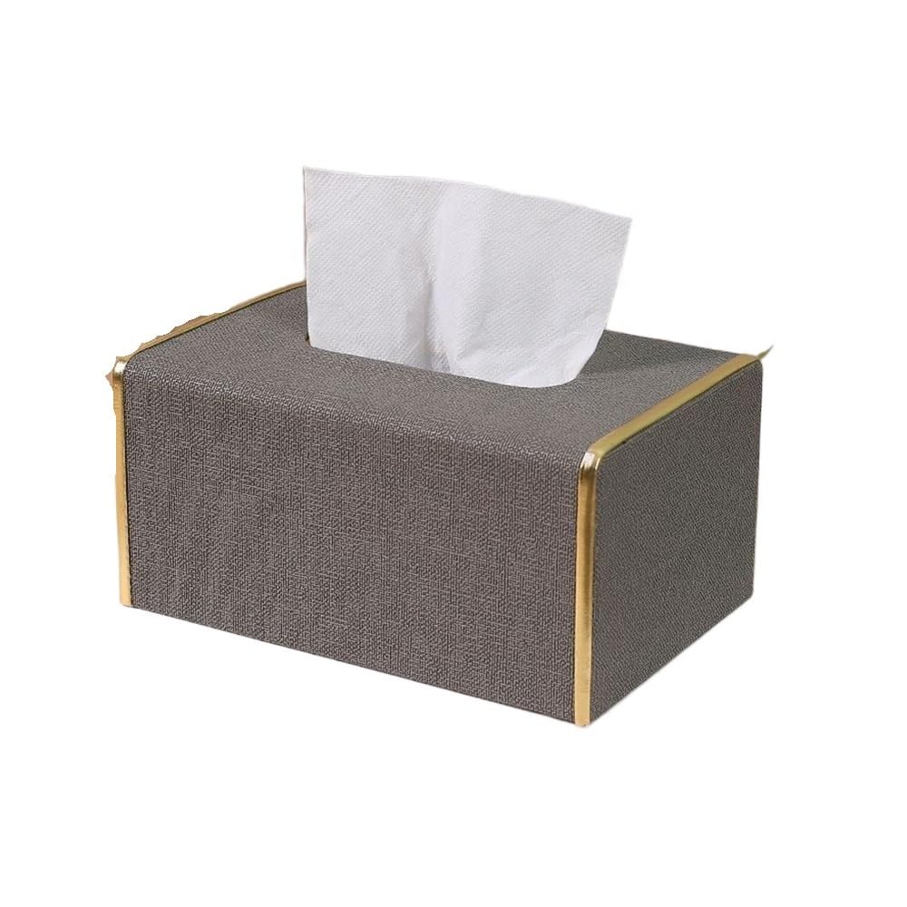 Tissue Box Household Hotel Restaurant Living Room Coffee Table Office Sundry Storage(Grey)