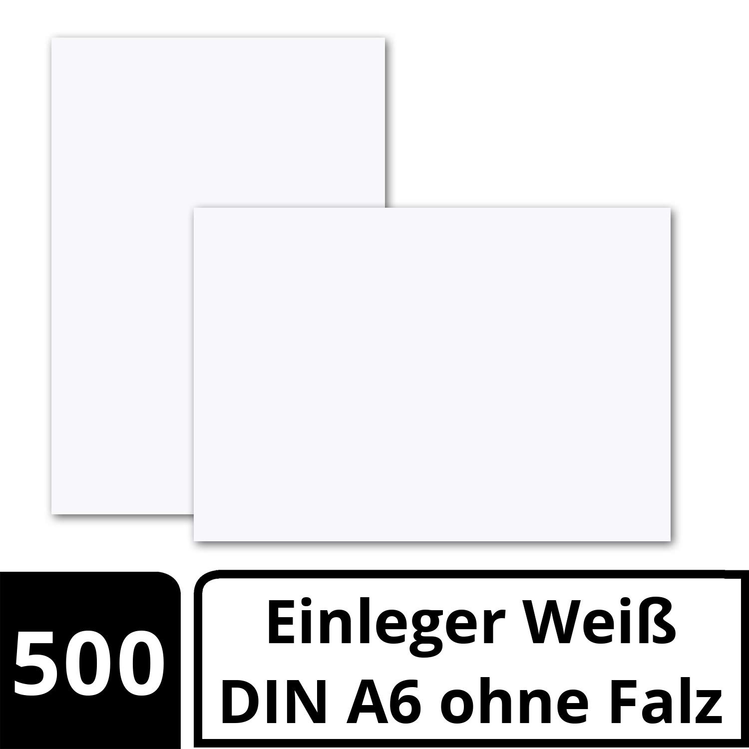 GUSTAV Neuser®, łatwe wkładanie papieru do kartek składanych A6 - jasny biały - 102 x 146 mm - bez zagięć - wysokiej jakości papier matowy