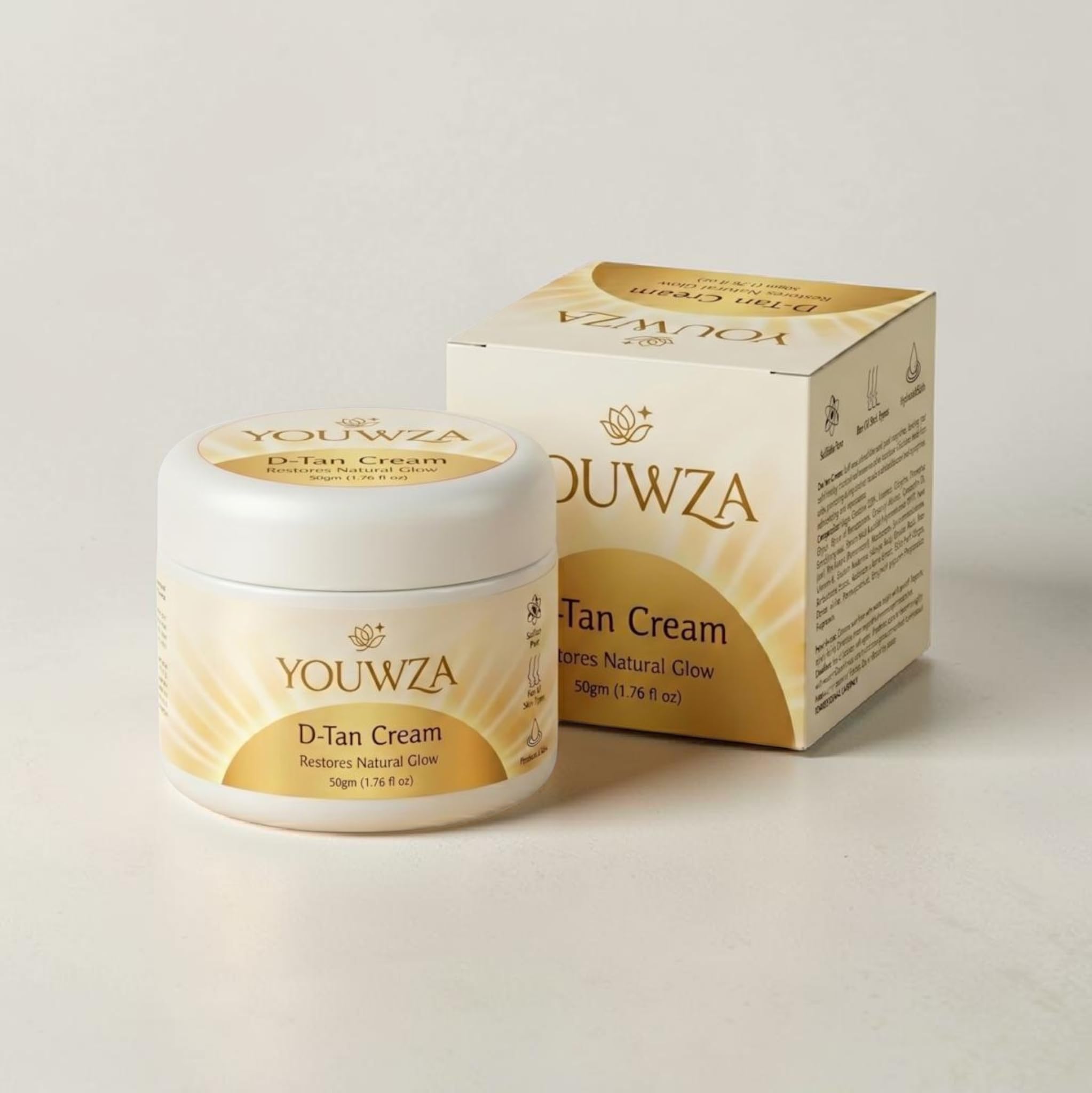 YOUWZA D-Tan Cream, Restores Natural Glow, Sulfate Free, for All