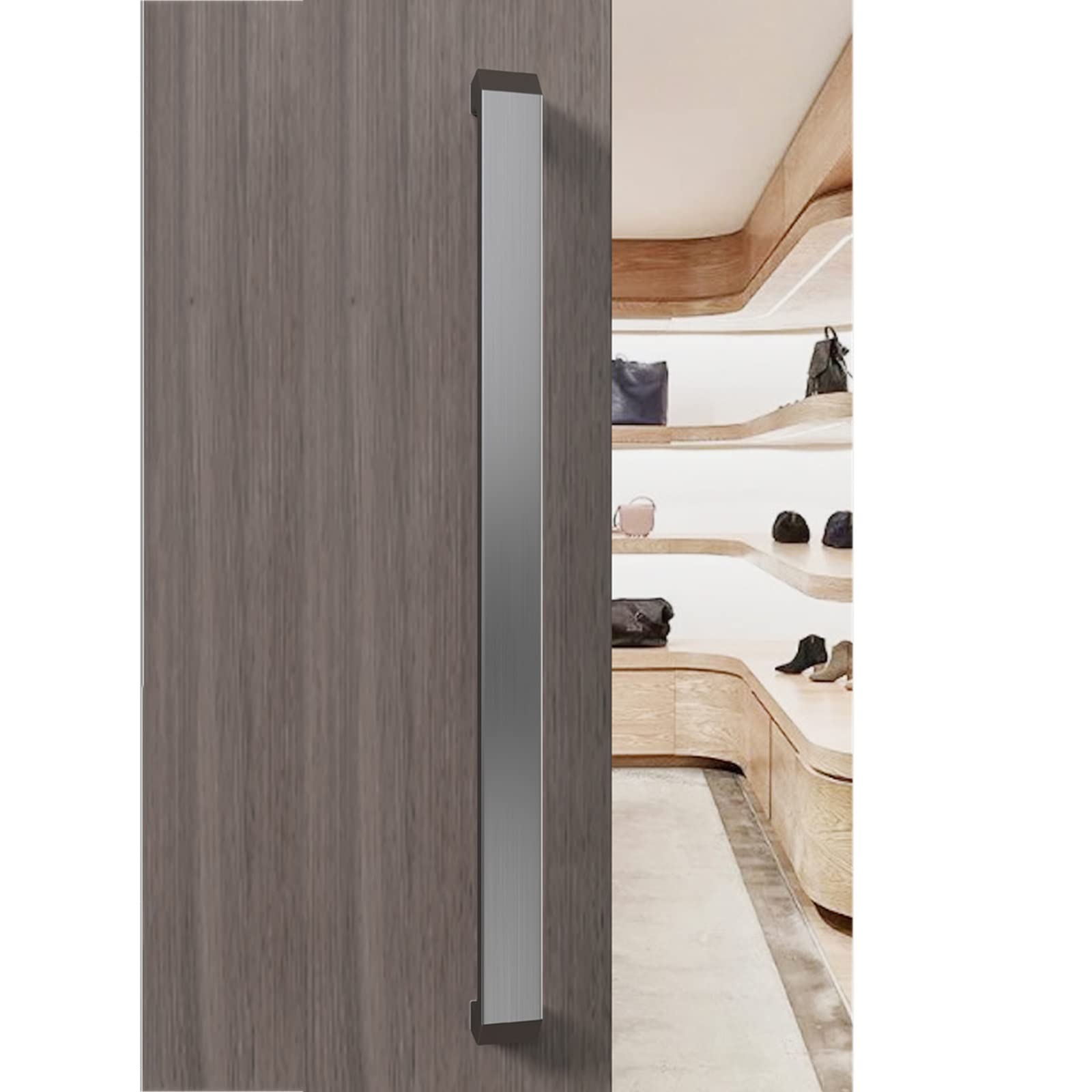 Poignée de porte coulissante en verre pour entrée moderne 120cm