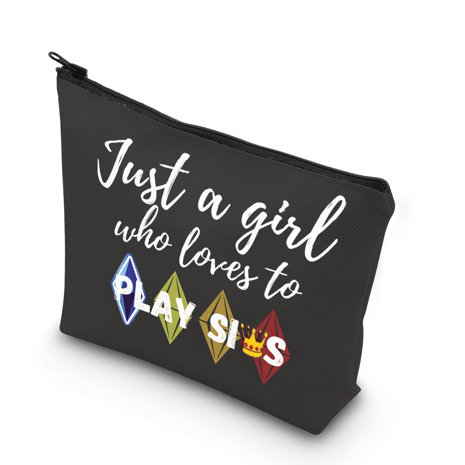 TSOTMO Game Lover Gift Video Game Bag Just A Girl Who Loves To Play Makeup Bag Gaming Gift(PLAY SI)
