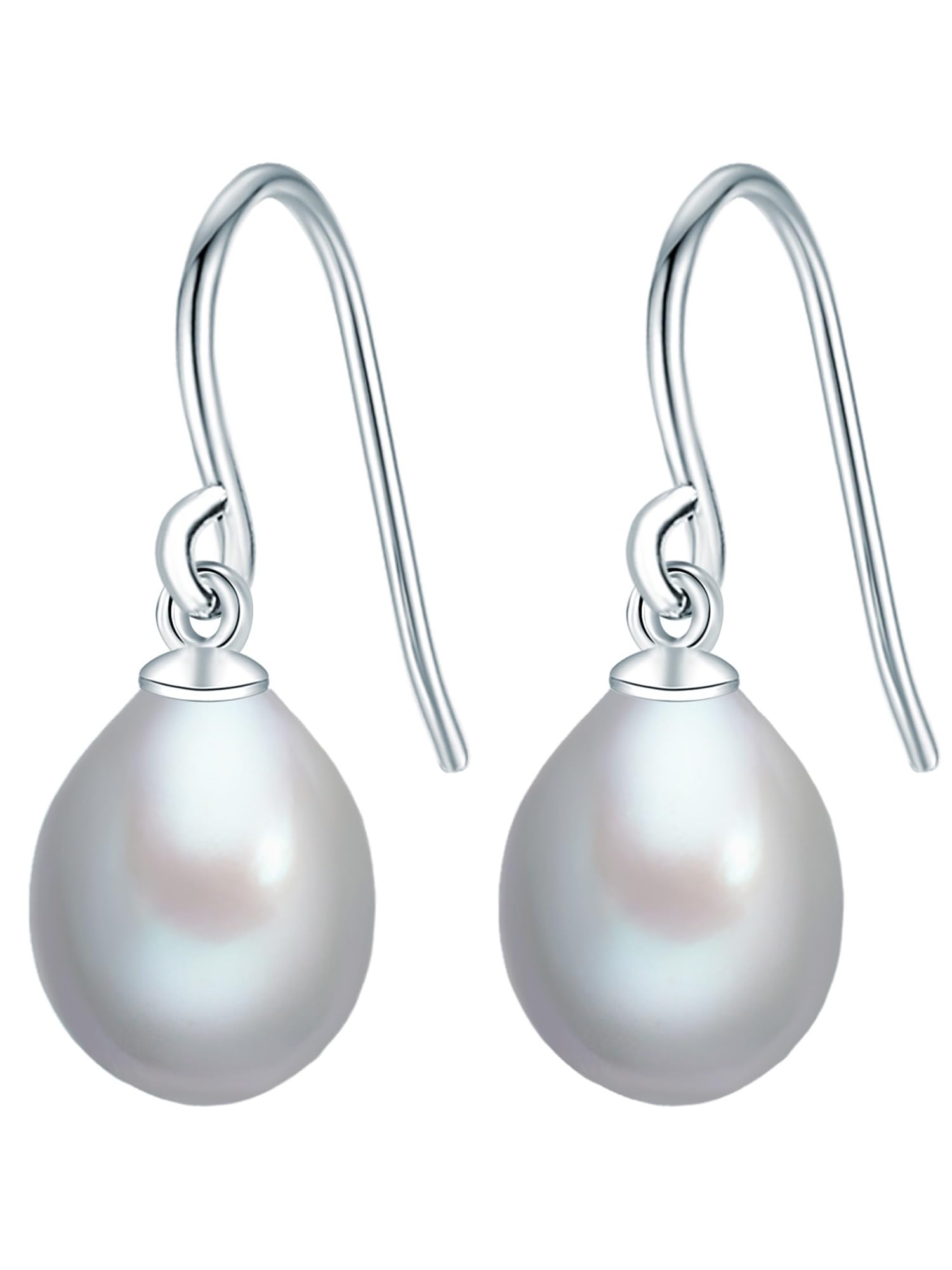 Valero Pearls Pendientes para Mujer Plata de ley 925 Perlas de agua dulce de cultivo