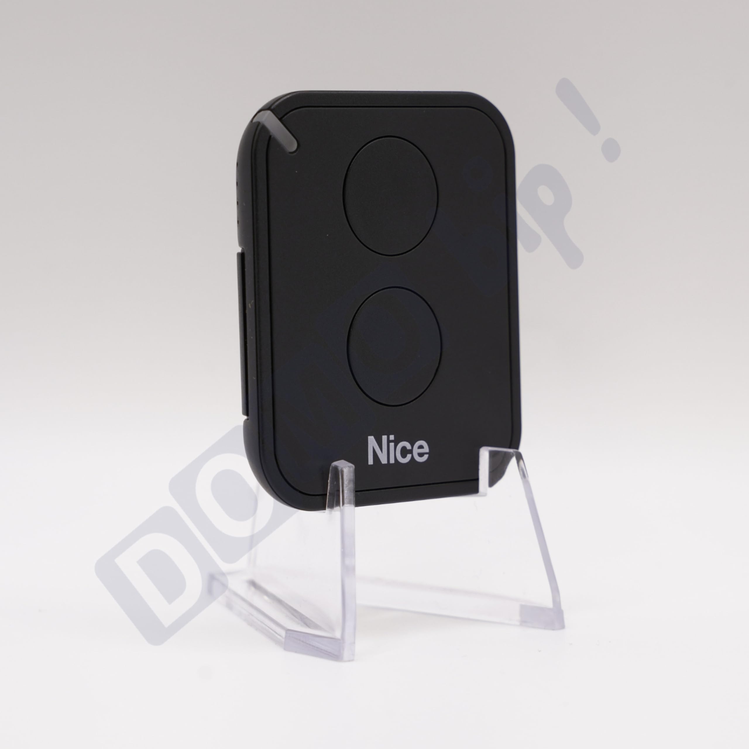 Télécommande pour portails et porte de garage NICE FLO2RE - 2 canaux 433.92 mhz - Rolling code - Compatible récepteurs flox2r/floxi2r/ox2/ox4t/oxibd (Noir Lot de 2 télécommandes)