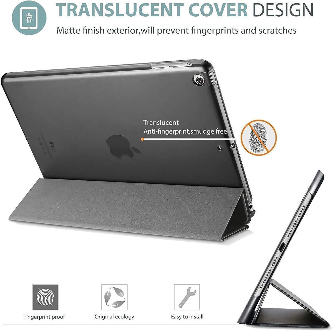 ProCase iPad Air 1st 2013 Metallic Slim Hard Shell Case Bundle with 2 Pack iPad 9.7 2018 & 2017 / iPad Pro 9.7 / iPad Air 2 / iPad Air Tempered Glass Screen Protectors