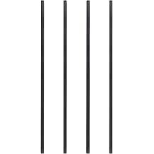 PIPE DECOR 3/4 x 48 Black Steel Plumbing Pipe Connector Industrial Steel Grey Fits Standard 3/4 Inch Threaded Black Malleable Iron Fittings Build Vintage DIY Furniture 4 Pack