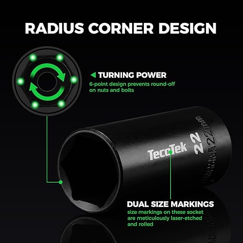 Miniatura 5 de Juego de llaves de vaso Dr. Impact de 1/4 y 3/8 pulgadas, juego de llaves de vaso de 189 piezas, juego completo métrico y SAE, CR-V, enchufe