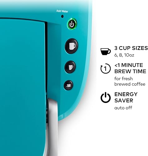 Miniatura 3 de Keurig K-Compact - Cafetera para cápsulas K-Cup de una sola porción, color turquesa