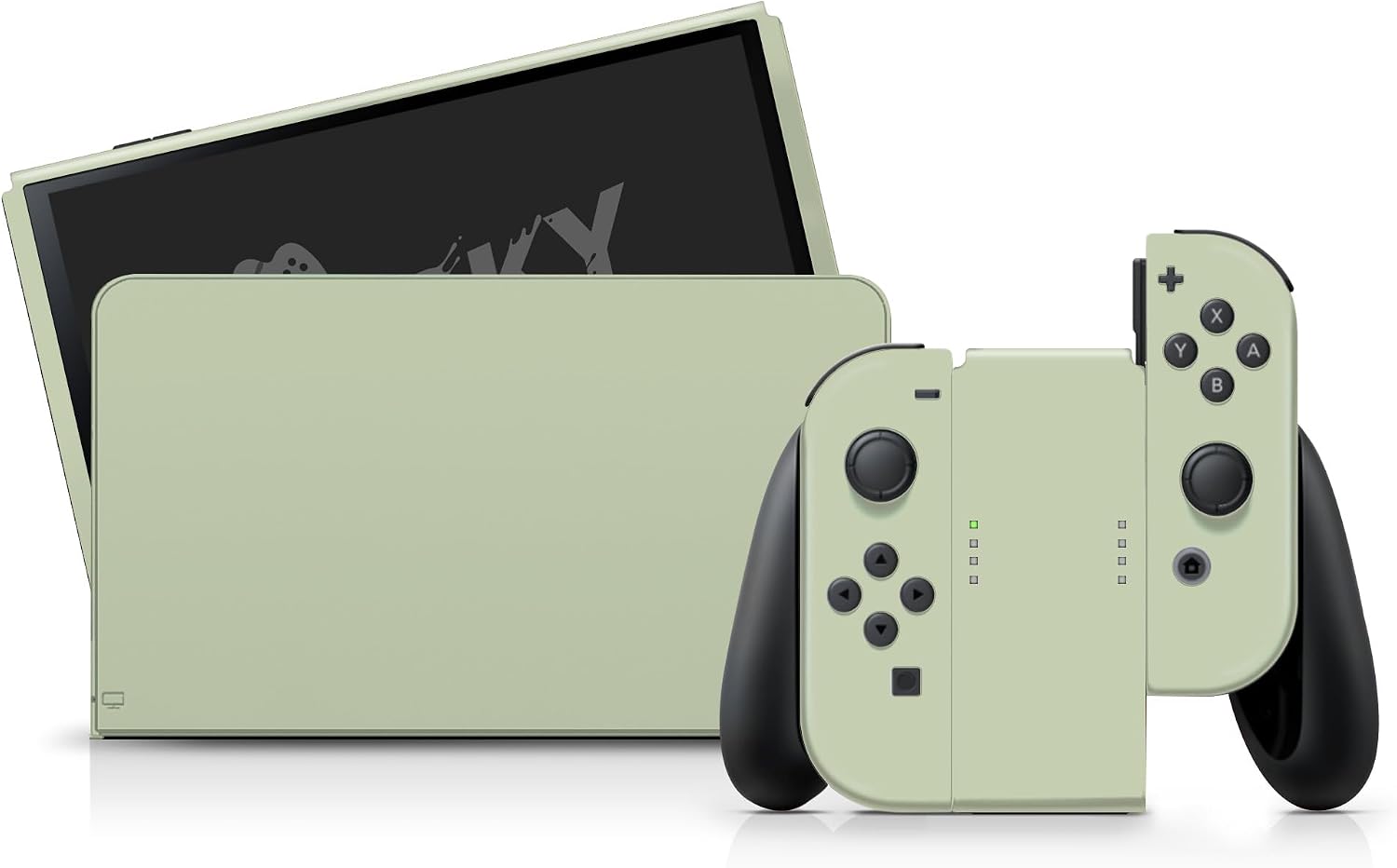 Tacky Design Solid Skin Compatible with Nintendo Switch OLED Skin Wrap Cover, Classic Cover for Switch OLED Stickers, Premium 3M Vinyl (Sage Green, Nintendo Switch OLED)