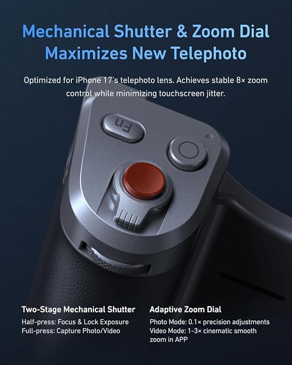 TELESIN Master Grip Kit for iPhone 17 Pro, Magnetic Phone Camera Grip Kit