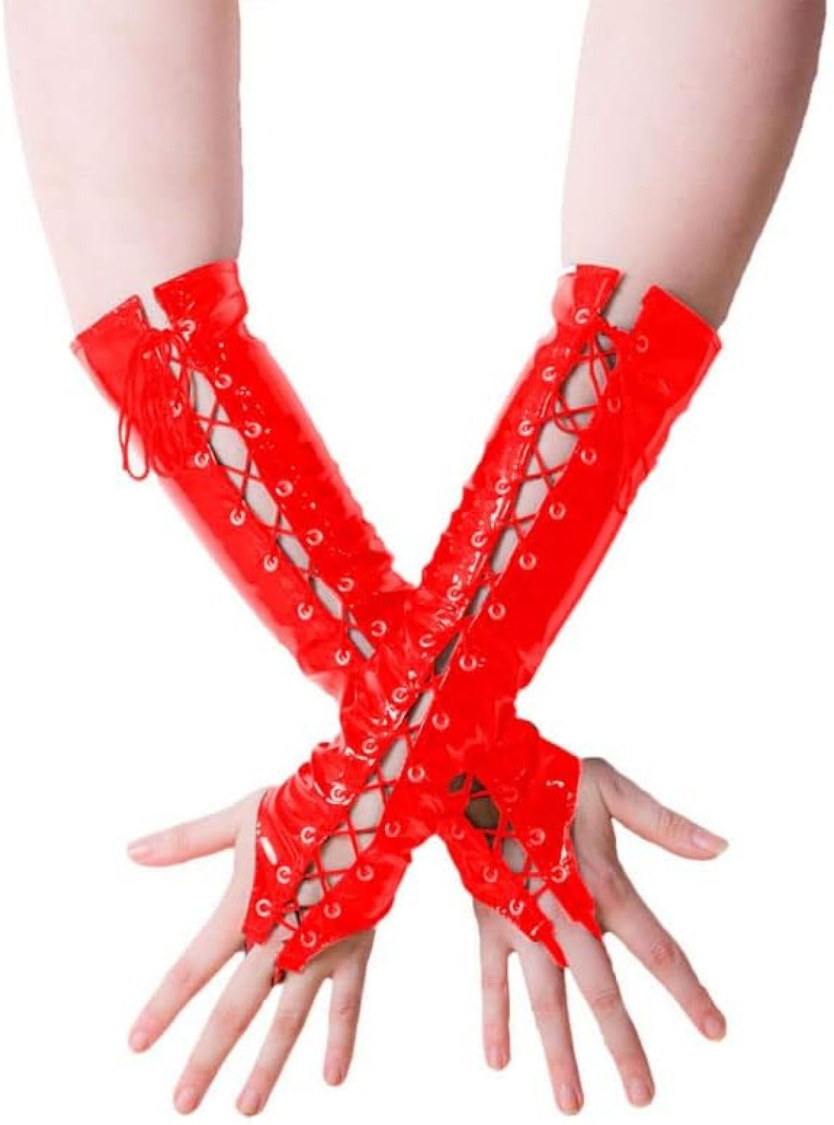 Guanti Lunghi In Pelle PU Per Donna - Eleganti Per Feste E Serate - Foto 4