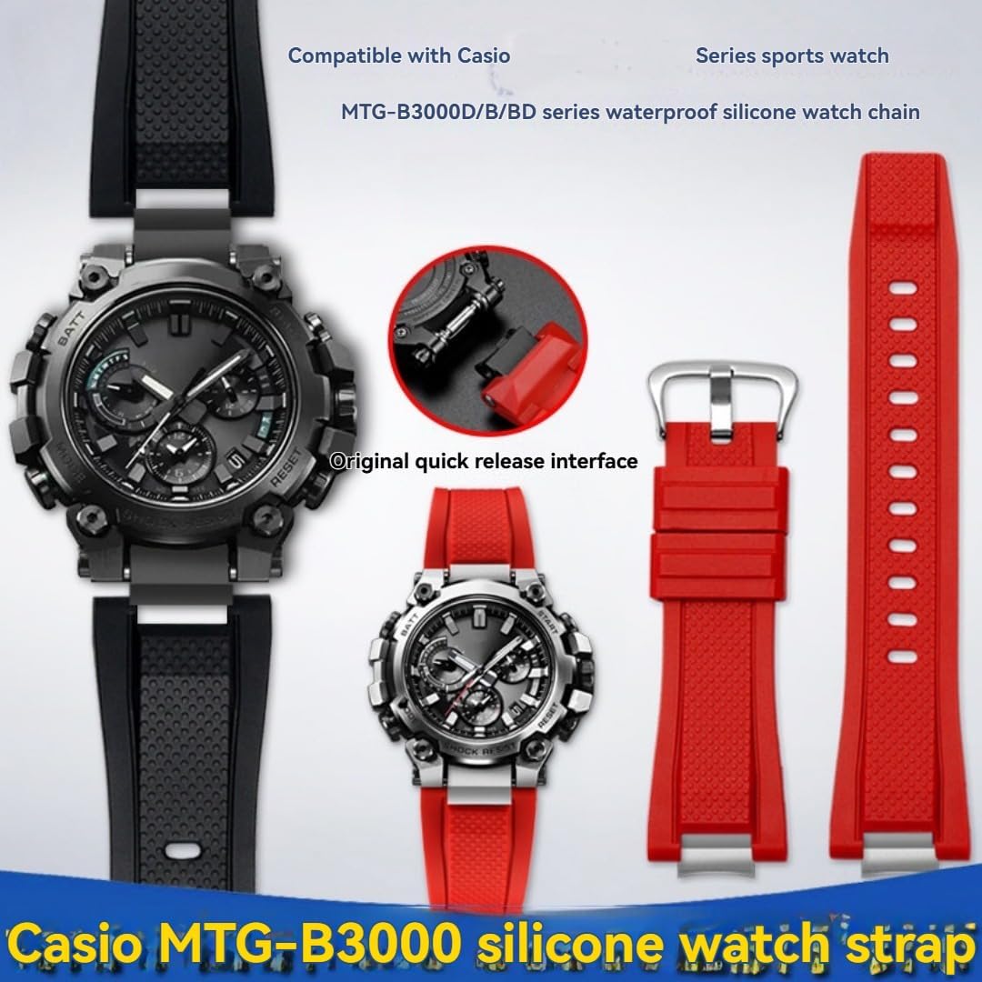 Compatible with Casio series MTG-B3000 modified quick release resin silicone watch strap accessories
