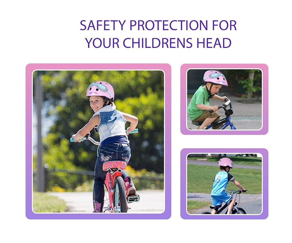 KIDDIMOTO Casco Bicicleta Completamente Ajustabl - Bici Casco para Infantil y Niños para Patinete, Ciclismo, Scooter, Bicicleta de Equilibrio y Monopatin