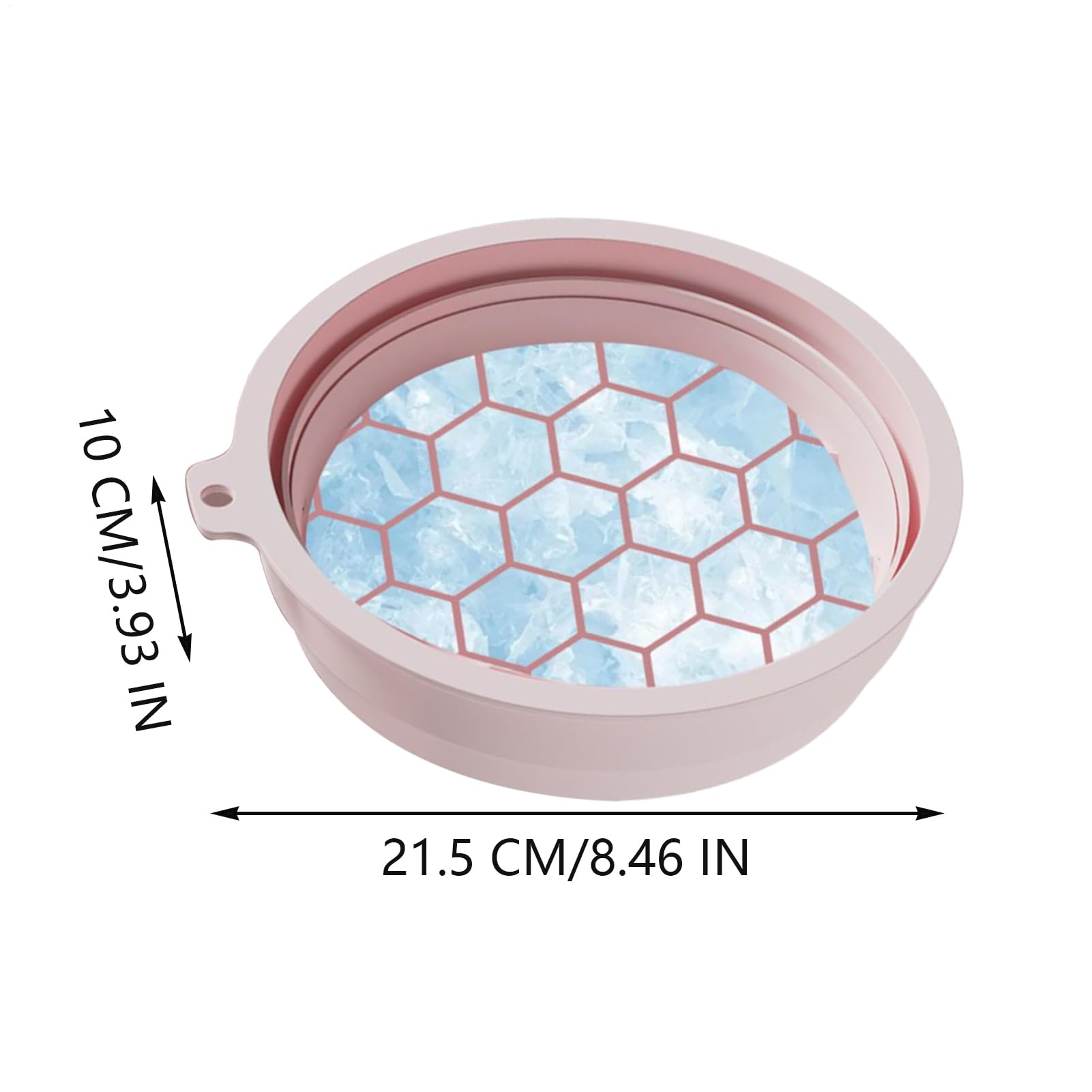 Silicona Towl para cara, cuenca de lavado de silicona, tazón de baño facial de hielo plegable, recipiente facial para hielo, cuenca de lavado facial de enfriamiento rápido portátil para la piel