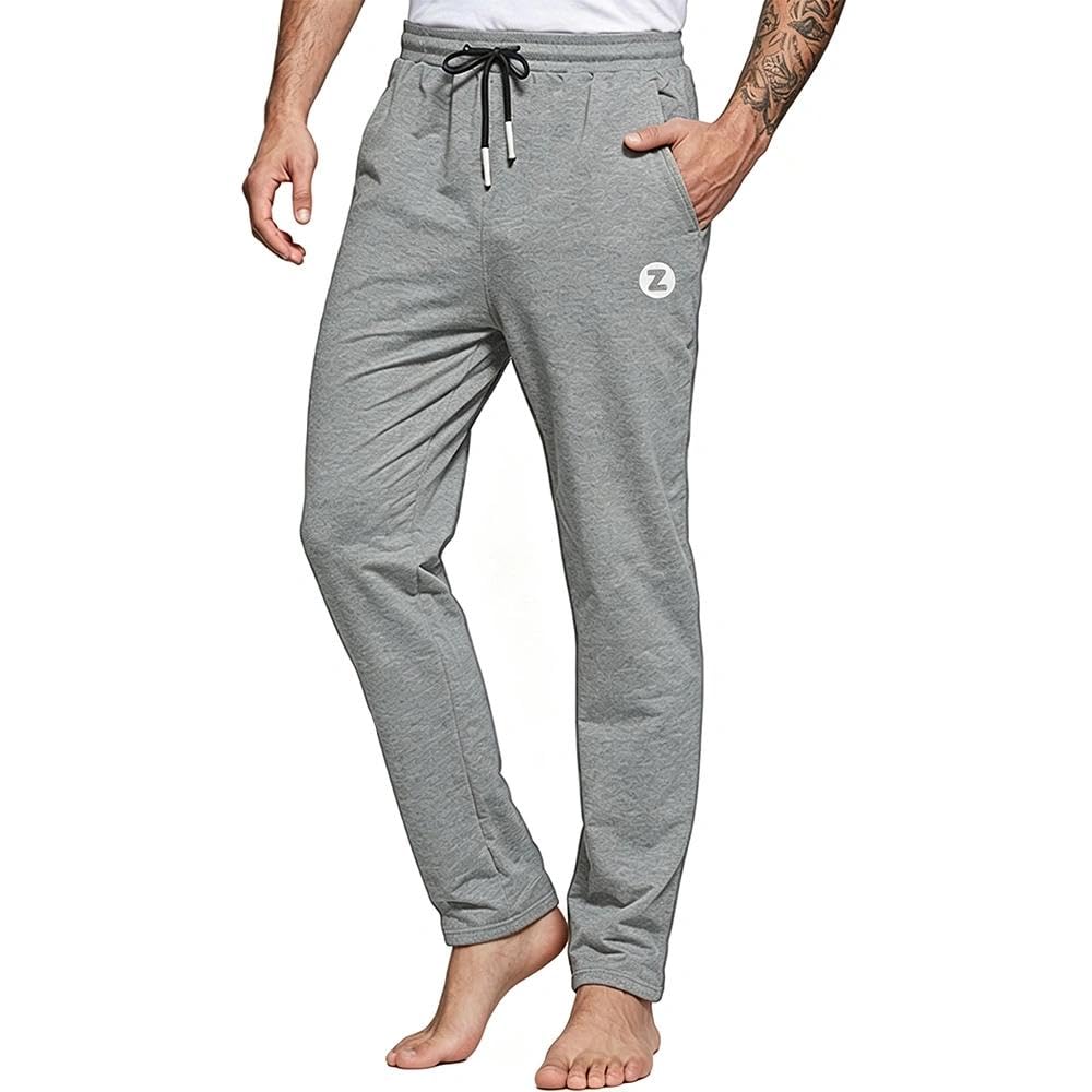 ZOXOZ Pantaloni Sportivi Uomo Cotone con Tasche Elastico in Vita con Coulisse