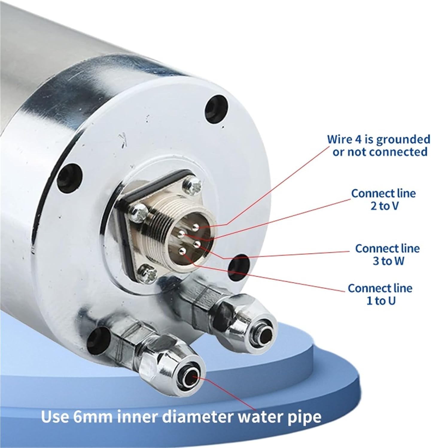 GDZ-17B Woodworking 1.5kw ER16 Diameter 80 Water-Cooled Motor 3 Bearing Computerized Numerical Control Milling Machine Engraving(1.5KW ER16 220V)