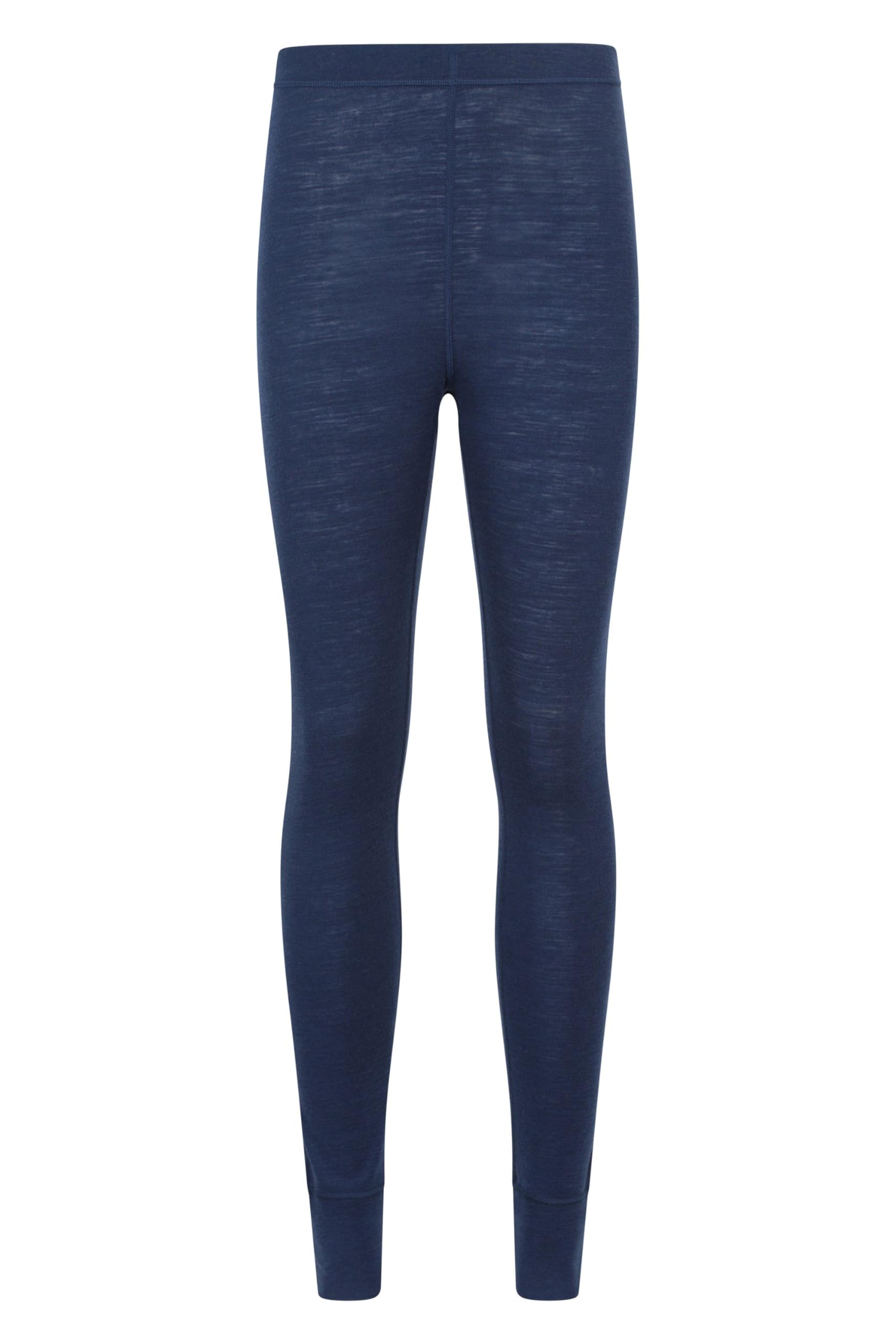 Mountain Warehouse Women's Navy Merino Thermal Base Layer Pants - Lightweight Trousers, Breathable, Antibacterial Bottoms, High Wicking, Easy Care - For Outdoors Size 16