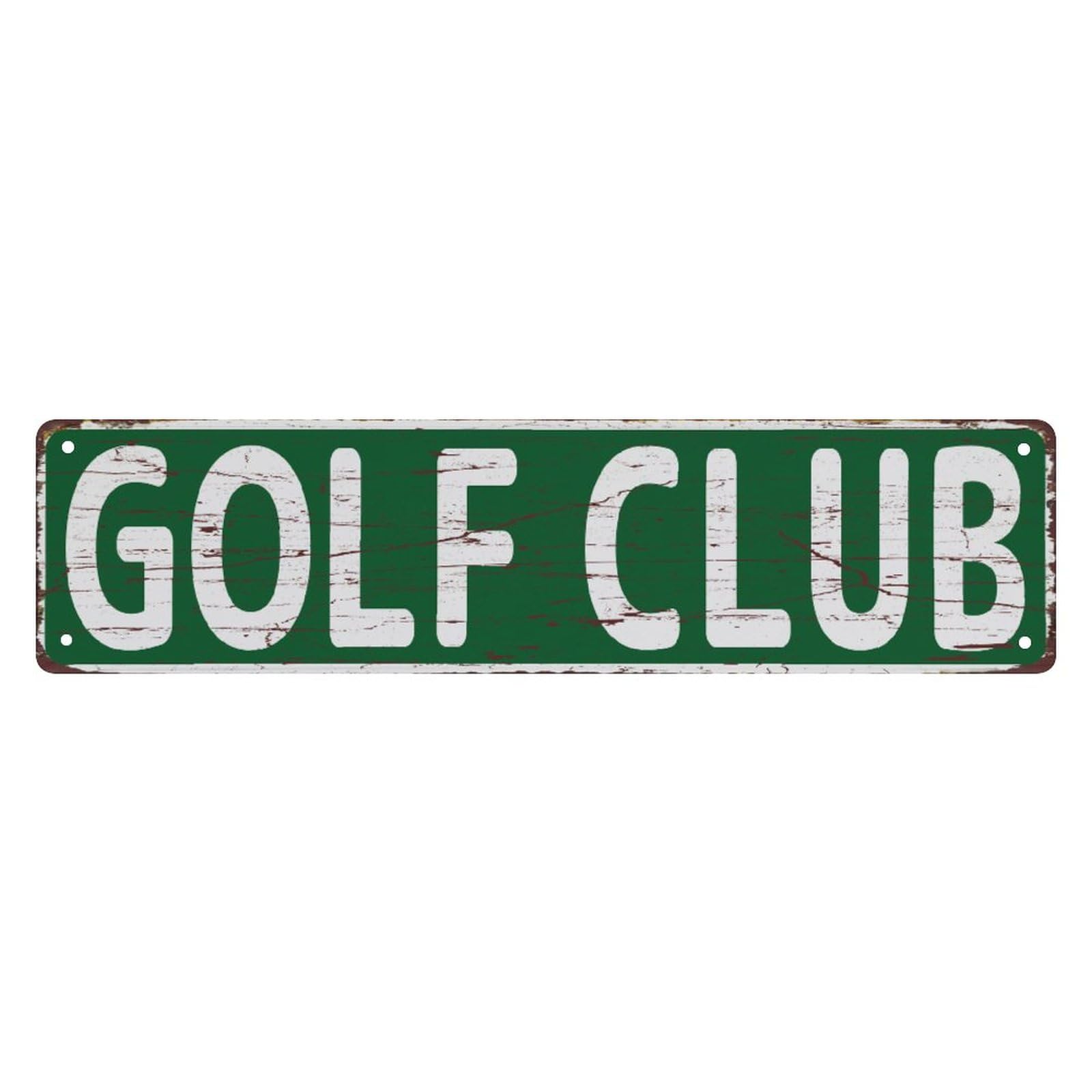 Peiyeety A004 Vintage Metal Tin Sign Decorative Wall Art Golf Club Themed Sign, Rustic Style, Durable Waterproof Rustproof, For Home, Sports Decor, Course, Easy To Mount, 4X16 Inch