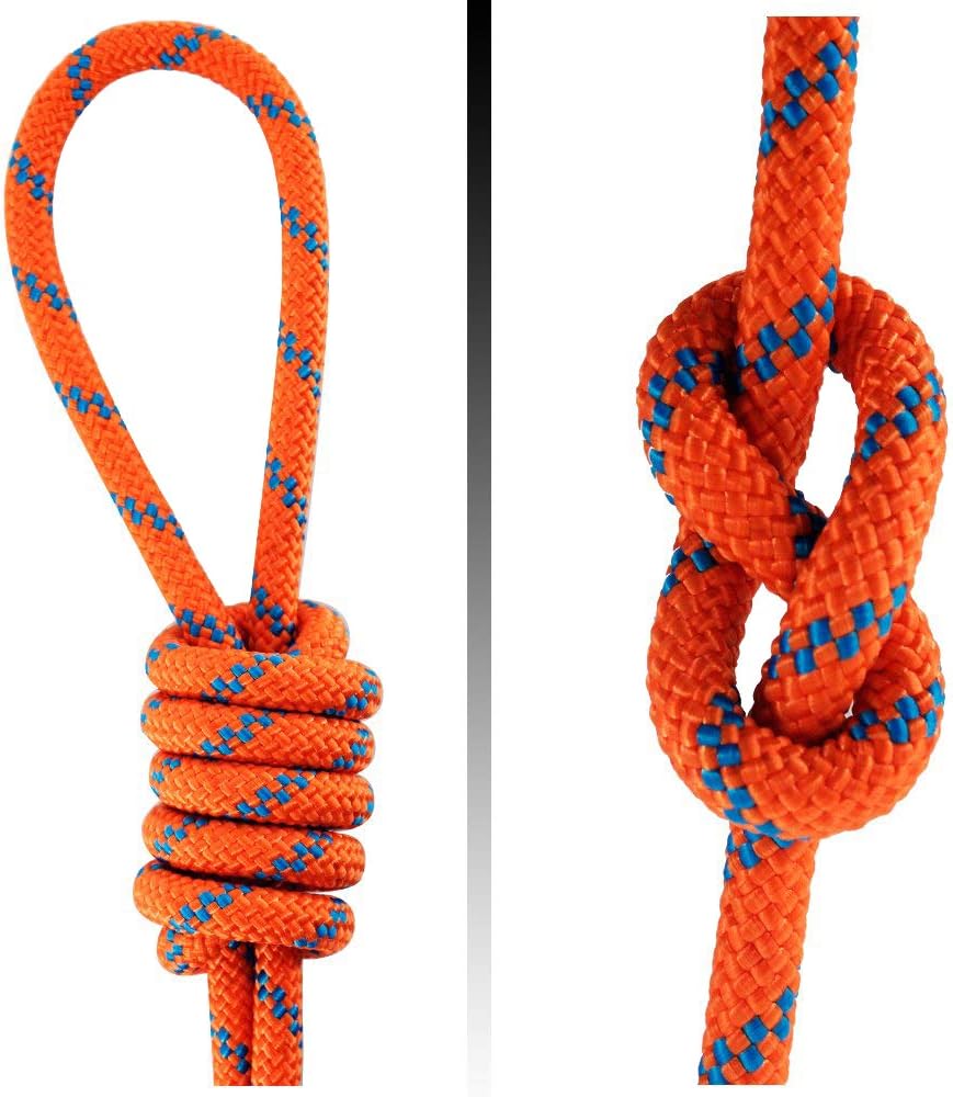 NewDoar 24KN 8-10mm (3/8in) Rock Climbing Rope High Strength Accessory Cord Safety CE for Outdoor Survival, Hiking, Mountaineering : Sports & Outdoors