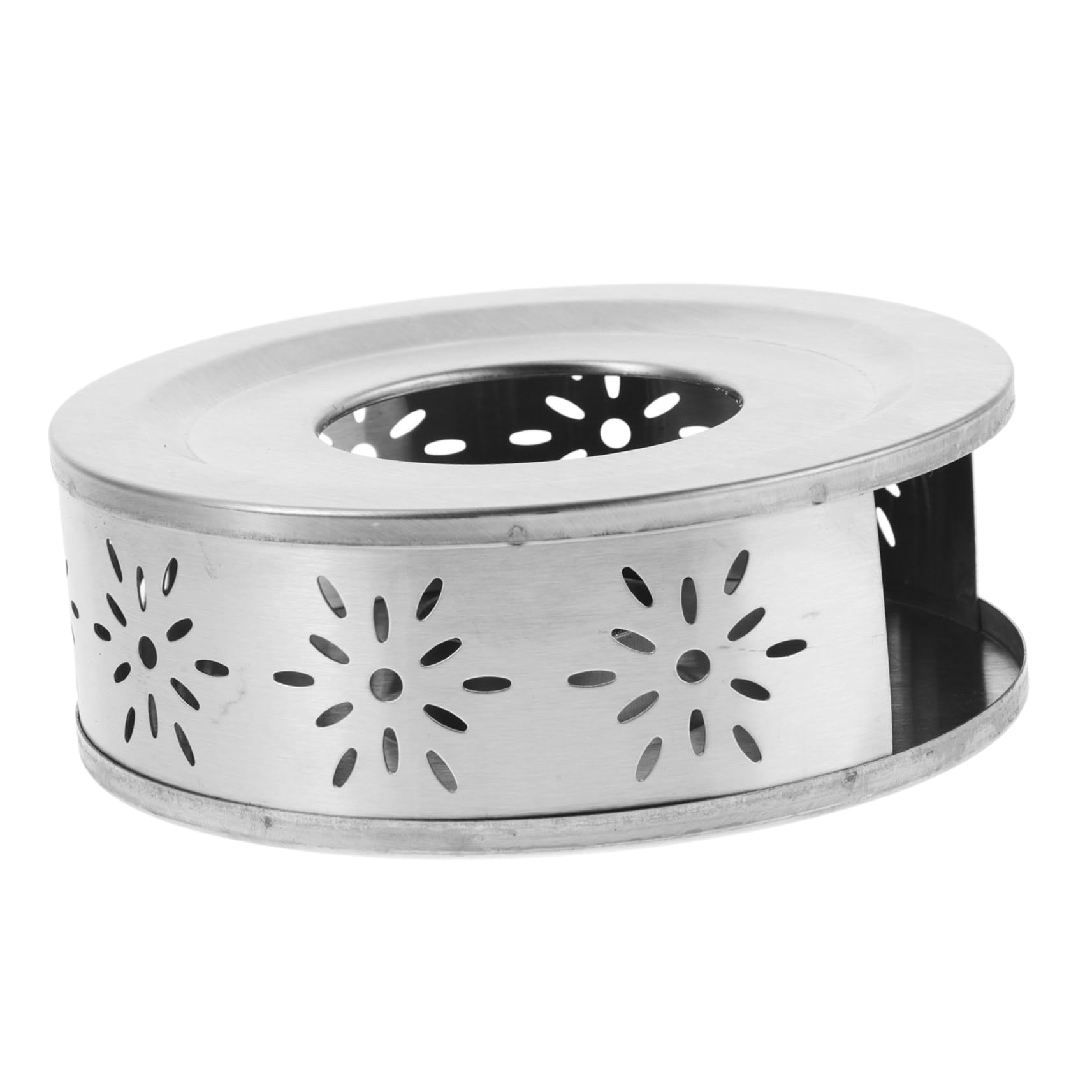 Happyyami Stainless Steel Teapot Warmer Base Portable Candle Holder for Tea and Coffee for Warming Beverages and Food Elegant Minimalist Design for Home Office Use