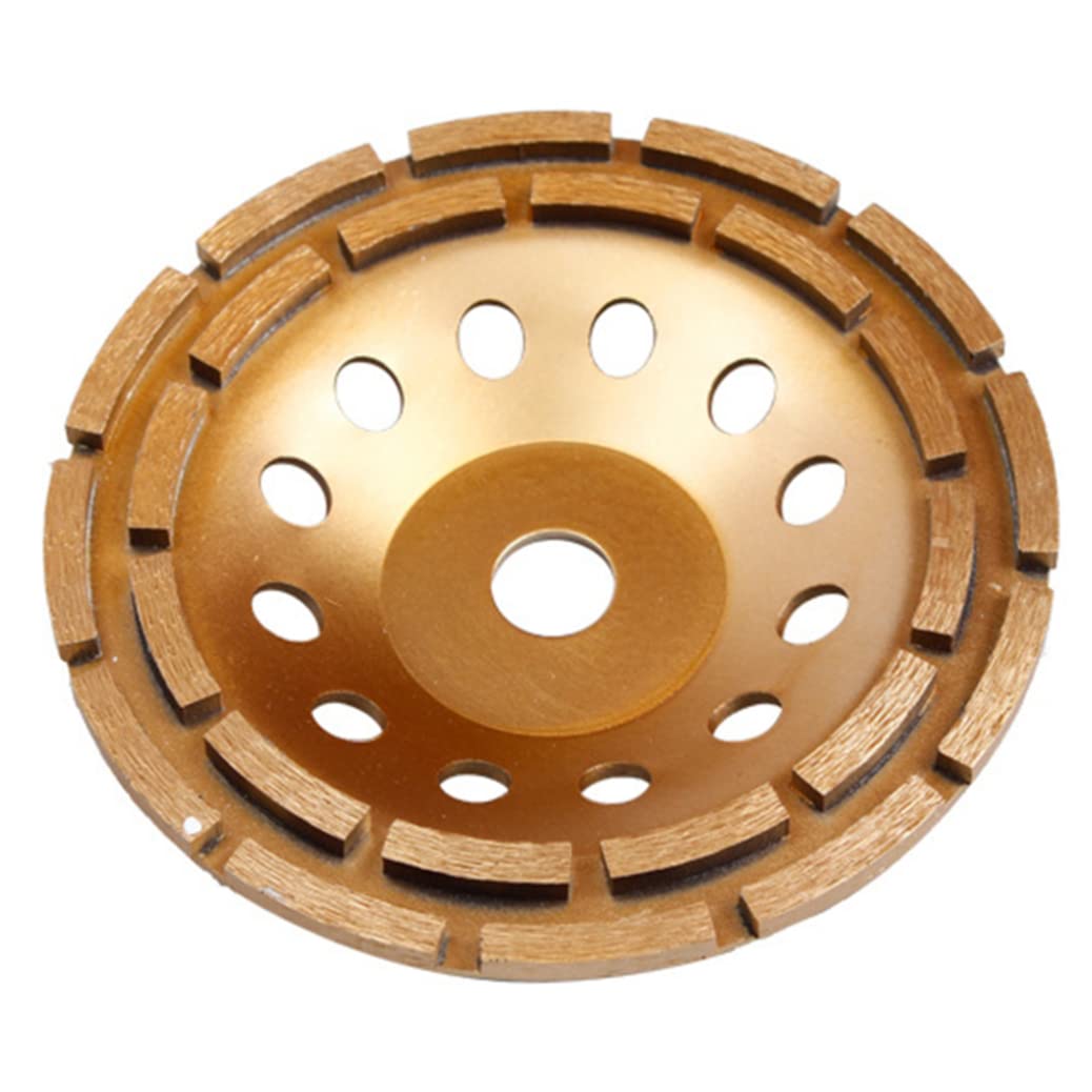 Muela abrasiva de hormigón, muela abrasiva de copa Disco de pulido abrasivo de doble hilera de 230 mm para amoladora de piedra de hormigón de diamante para uso diario