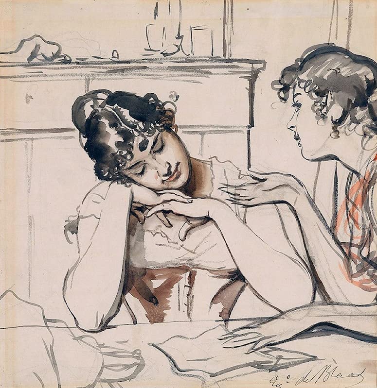 Lienzo la Lettera de Eugenio De Blaas con impresion artistica de alta definicion