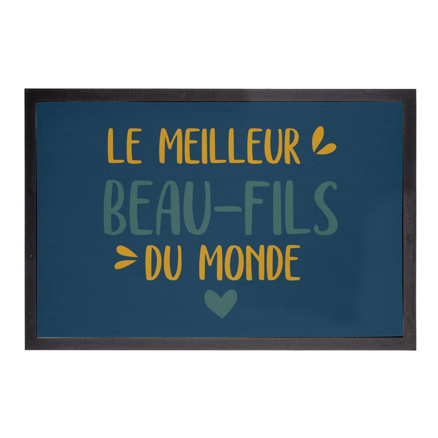 Paillasson bleu Fabulous 60x40cm - Tapis message meilleur beau-fils